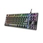 Teclado Trust Gaming Gxt 833 Thado Metalico Compacto Iluminacion Led Multicolor Anti-ghosting 12 Tecl.multimedia Usb 24067