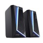 Altavoces 2.0 Trust 2.0 Zoxa Rgb 6w Rms 12w Max 6 Modos Iluminacion Autoalimentado Usb Led Color Negro 24070
