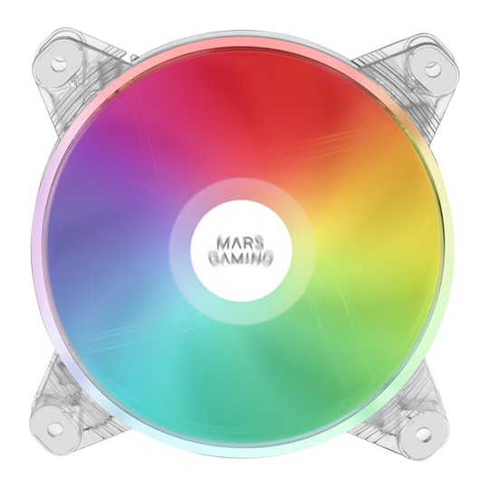 Ventilador Interno Mars Gaming Mfd Transparente 12x12cm Iluminacion Dual Chroma Rgb Ultra Silencioso
