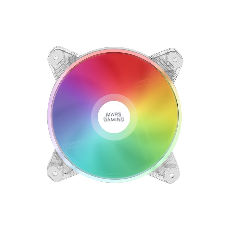 Ventilador Interno Mars Gaming Mfd Transparente 12x12cm Iluminacion Dual Chroma Rgb Ultra Silencioso