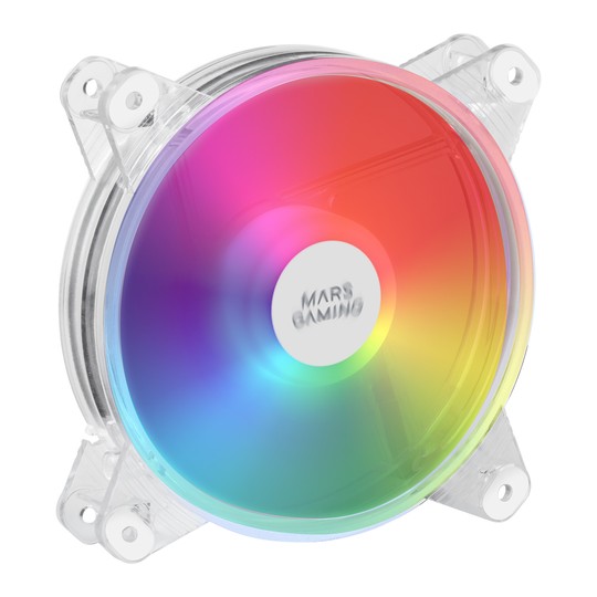 Ventilador Interno Mars Gaming Mfd Transparente 12x12cm Iluminacion Dual Chroma Rgb Ultra Silencioso
