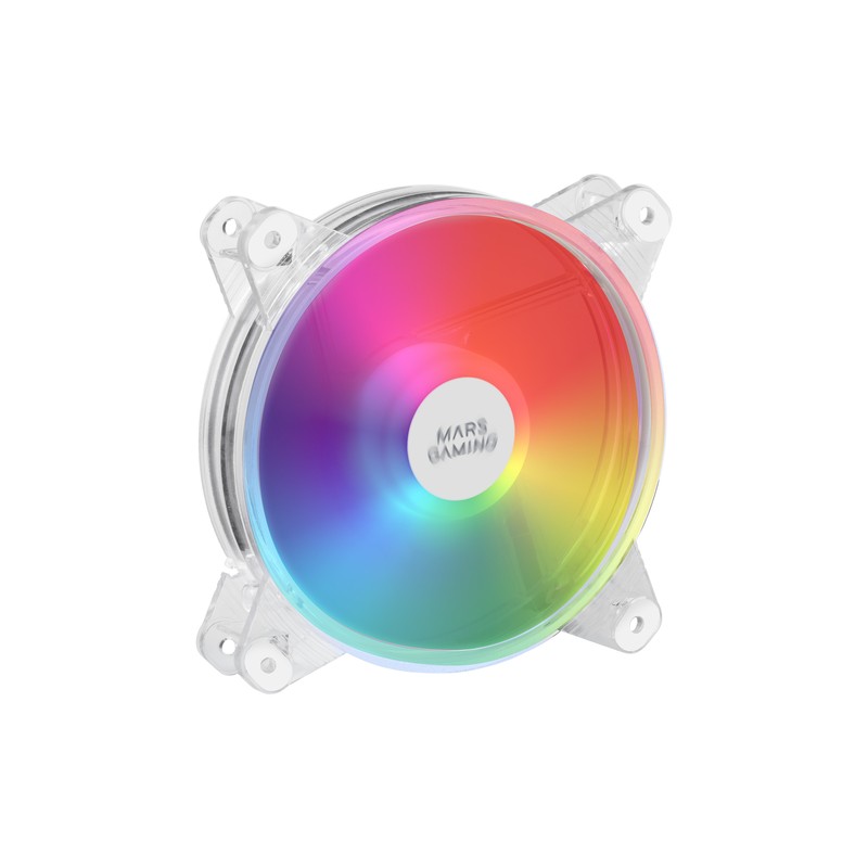 Ventilador Interno Mars Gaming Mfd Transparente 12x12cm Iluminacion Dual Chroma Rgb Ultra Silencioso