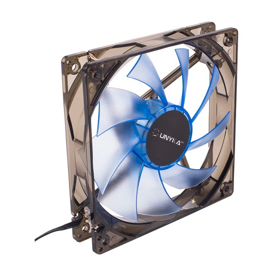 Ventilador Interno Unykach 120mm Translucido Con Led Blue 9 Aspas