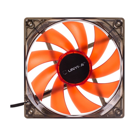 Ventilador Interno Unykach 120mm Translucido Con Led Red 9 Aspas