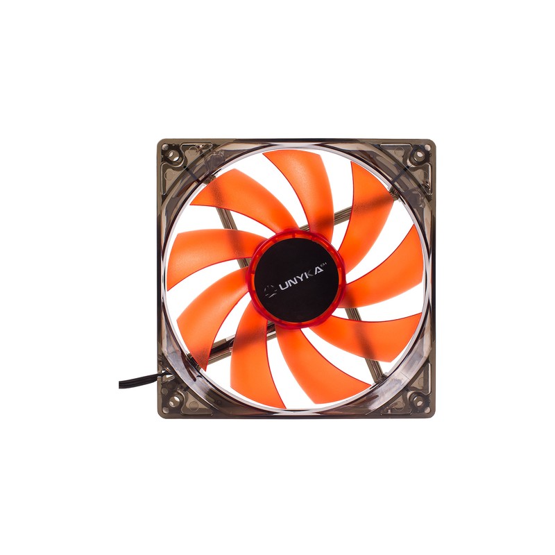 Ventilador Interno Unykach 120mm Translucido Con Led Red 9 Aspas