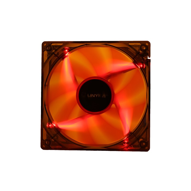 Ventilador Interno Unykach 120mm Translucido Con Led Red 9 Aspas
