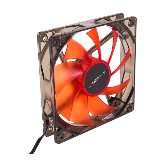 Ventilador Interno Unykach 120mm Translucido Con Led Red 9 Aspas