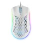 Mouse Mars Gaming Rgb Mmex Dise¾o Hive White 32kdpi Pixart 3389pro Switch Superficie Perforada Iluminacion Rgb Chroma