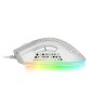 Mouse Mars Gaming Rgb Mmex Dise¾o Hive White 32kdpi Pixart 3389pro Switch Superficie Perforada Iluminacion Rgb Chroma