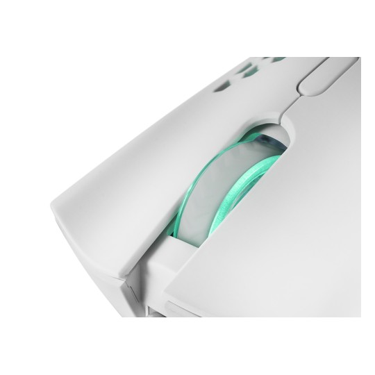 Mouse Mars Gaming Rgb Mmex Dise¾o Hive White 32kdpi Pixart 3389pro Switch Superficie Perforada Iluminacion Rgb Chroma