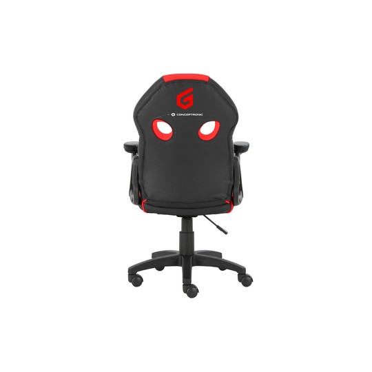 Silla Gamer Junior Conceptronic Eyota06r Color Negro Detalles En Rojo Recubrimiento Pu De Alta Calidaddiseño Ergonomico