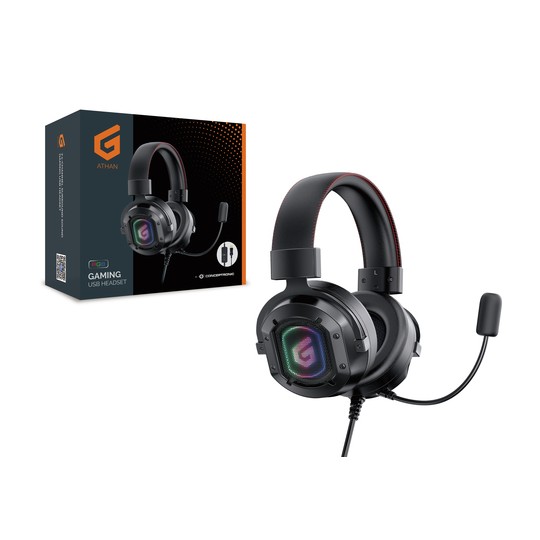 Headset Usb Gaming 7.1 Athan02b Rgb Compatible Pc, Ps3, Ps4 Conceptronic