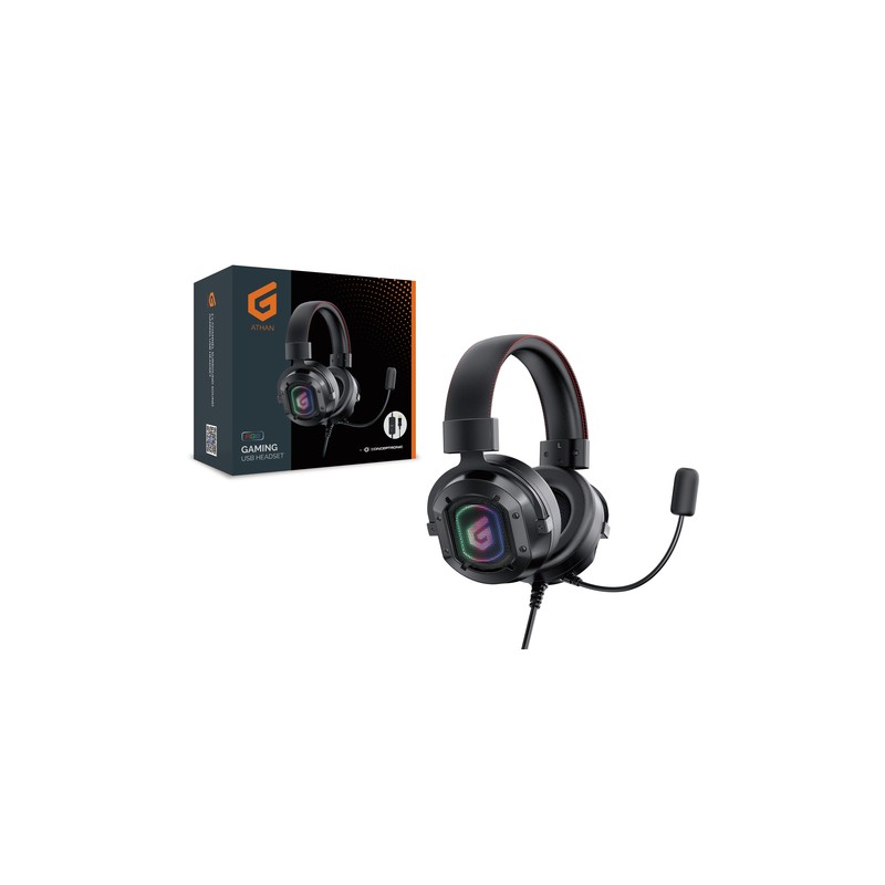Headset Usb Gaming 7.1 Athan02b Rgb Compatible Pc, Ps3, Ps4 Conceptronic
