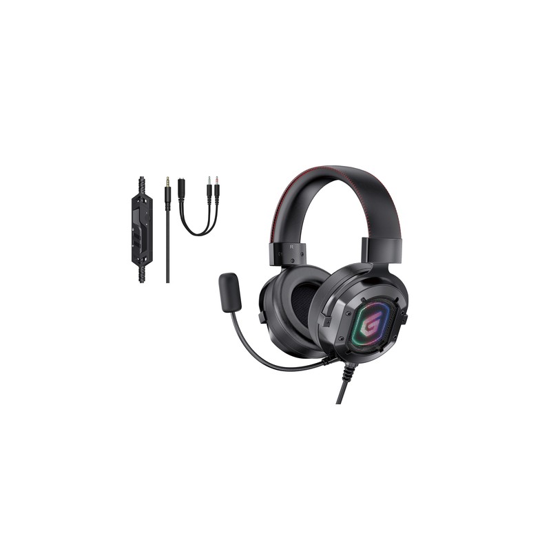 Headset Jack 3.5mm Gaming 7.1 Athan03b Rgb Compatible Pc, Ps5, Xbox One Conceptronic