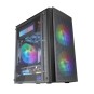 Caja Microatx Gaming Mars Gaming Mc300 Black Frontal Mesh 3xventiladores 120mm Rgb Lateral De Crista