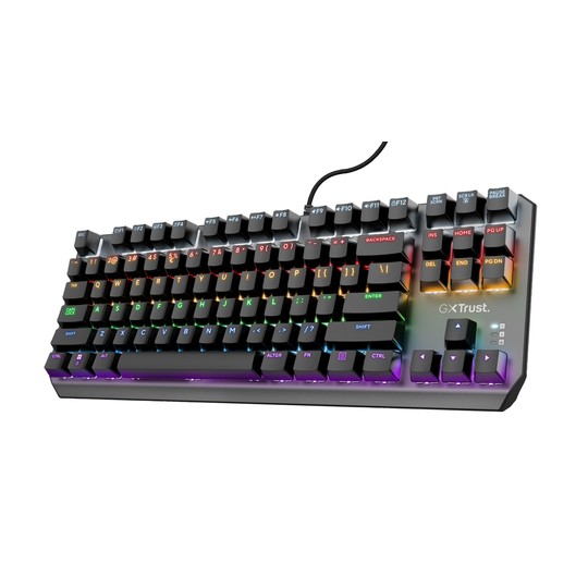 Teclado Mecanico Trust Gaming Gxt 834 Callaz 24407 Tkl Juego 20 Modos De Color Rgb