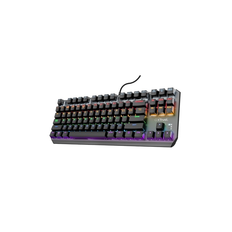 Teclado Mecanico Trust Gaming Gxt 834 Callaz 24407 Tkl Juego 20 Modos De Color Rgb