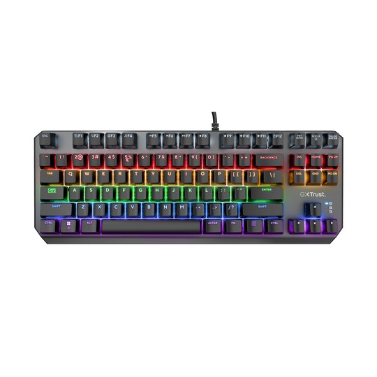 Teclado Mecanico Trust Gaming Gxt 834 Callaz 24407 Tkl Juego 20 Modos De Color Rgb