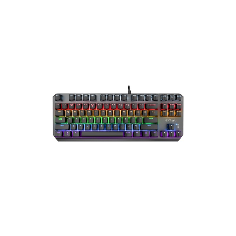 Teclado Mecanico Trust Gaming Gxt 834 Callaz 24407 Tkl Juego 20 Modos De Color Rgb