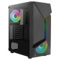 Caja Atx Semitorre Gaming Aerocool Scape Black V3 Frontal Con Linea Argb Incluye 3 Ventiladores Argb
