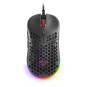 Mouse Mars Gaming Rgb Mm55 Dise¾o Hive Black 12800dpi A825pro Switch Huano Superficie Perforada Ilum