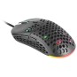 Mouse Mars Gaming Rgb Mm55 Dise¾o Hive Black 12800dpi A825pro Switch Huano Superficie Perforada Ilum