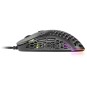 Mouse Mars Gaming Rgb Mm55 Dise¾o Hive Black 12800dpi A825pro Switch Huano Superficie Perforada Ilum