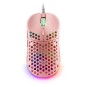 Mouse Mars Gaming Rgb Mm55p Dise¾o Hive Pink 12800dpi A825pro Switch Huano Superficie Perforada Ilum