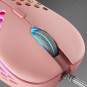 Mouse Mars Gaming Rgb Mm55p Dise¾o Hive Pink 12800dpi A825pro Switch Huano Superficie Perforada Ilum