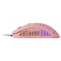 Mouse Mars Gaming Rgb Mm55p Dise¾o Hive Pink 12800dpi A825pro Switch Huano Superficie Perforada Ilum