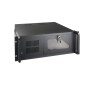 Caja Rack 19" 4u Tooq Rack-406n-usb3 Frontal Con Puerta Y Rejilla Con Llave Chasis De Acero 1.2mm Color Negro