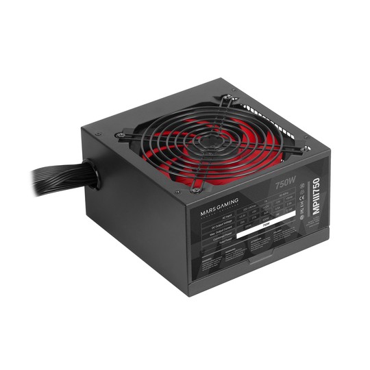 Fuente De Alimentacion Tacens Mars Gaming Mpiii 750w, Eficiencia 85% Pfc Activo Vent 12x12 14db Hasw