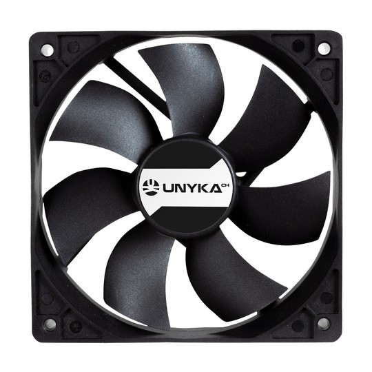 Ventilador Interno Unyka 120mm Doble Bola Connector 4 Pines Con Control De Temperatura