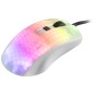 Mouse Mars Gaming Rgb Mmr Translucido White 12800dpi Ultra Ligero 58g Iluminacion Rgb Switches Mecanicos Huano Programables