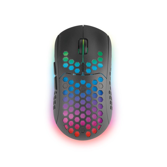 Mouse Mars Gaming Wireless Rgb Mmw3 Black Usb 2.4g Bateria Recargable 3200dpi Ultraligero Hive Iluminacion Rgb Flow