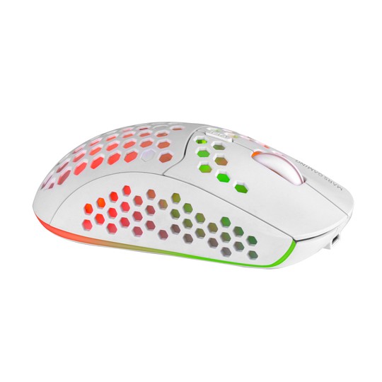 Mouse Mars Gaming Wireless Rgb Mmw3 White Usb 2.4g Bateria Recargable 3200dpi Ultraligero Hive Iluminacion Rgb Flow