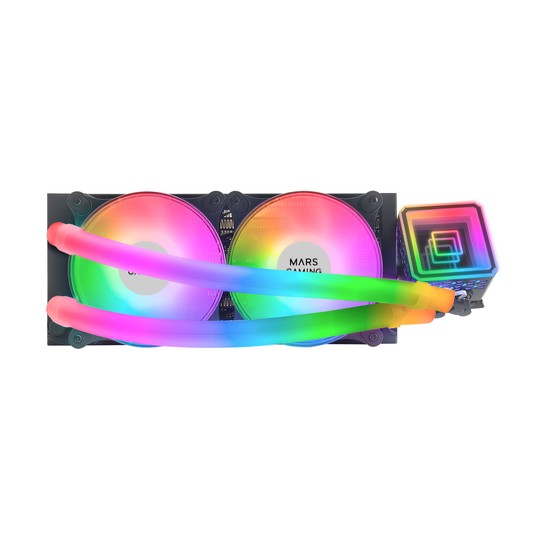 Sistema De Refrigeracion Liquida Mars Gaming Ml-ultra240 Black 2x12cm Iluminacion Argb (adressable)
