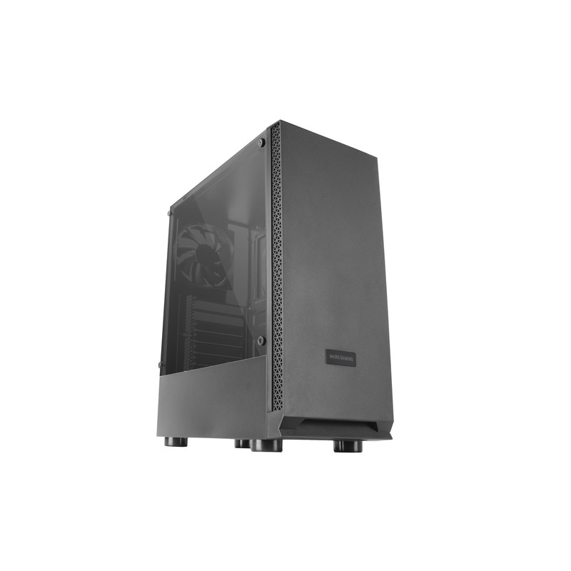 Caja Atx Semitorre Mars Gaming Mcn2 Color Grafito Frontal Liso Ventana Lateral Completa Sin Fuente De Alimentacion