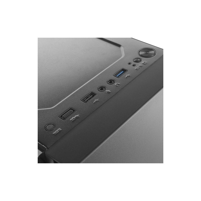 Caja Atx Semitorre Mars Gaming Mcn2 Color Grafito Frontal Liso Ventana Lateral Completa Sin Fuente De Alimentacion
