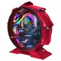 Caja Microatx Gaming Mars Gaming Mcorb Red Diseño Esferico Extremo Premium Doble Ventana De Cristal