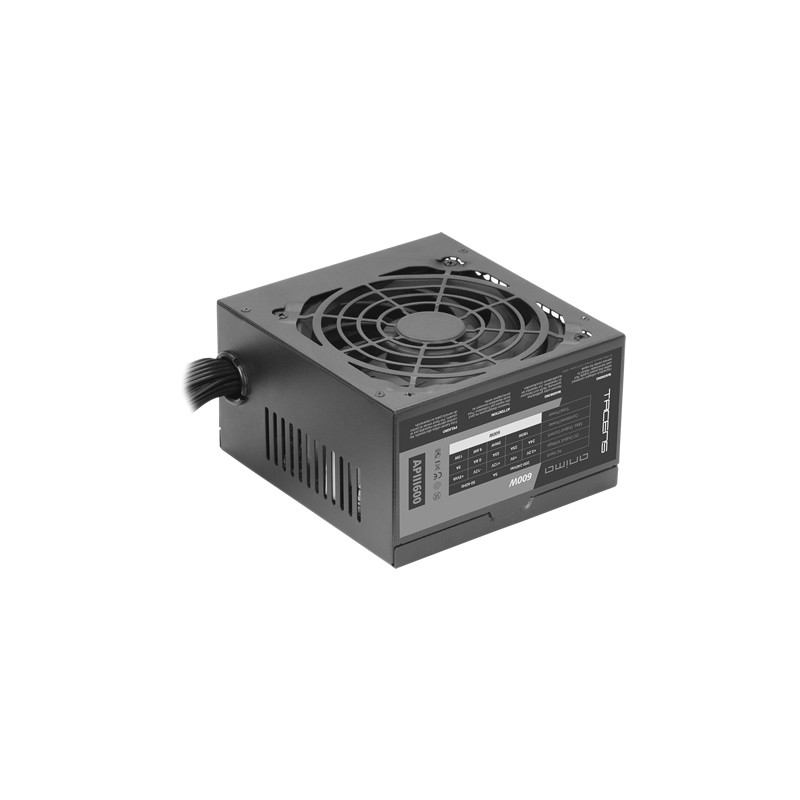Fuente De Alimentacion Tacens Anima Apiii600 Atx Eco 600w 85% Eficiencia Energetica 14db 12cm Fan Haswell Ready Lacada En Negro