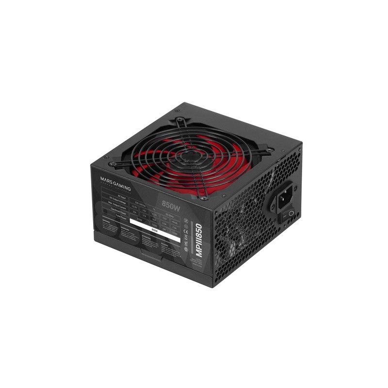 Fuente De Alimentacion Tacens Mars Gaming Mpiii 850w, Eficiencia 85% Pfc Activo Vent 12x12 14db Hasw