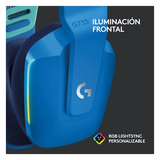Headset Logitech Gaming G733 Wireless Lightspeed Rgb Color Azul P/n:981-000943