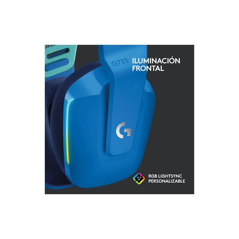 Headset Logitech Gaming G733 Wireless Lightspeed Rgb Color Azul P/n:981-000943