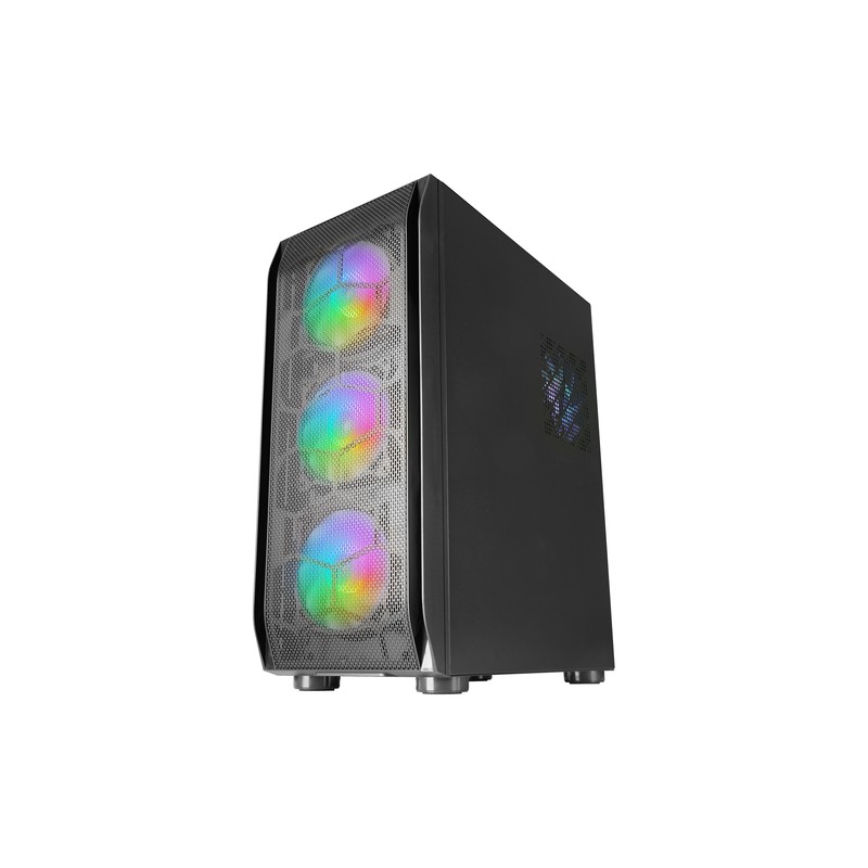 Caja E-atx Torre Gaming Mars Gaming Mc-kx Xxl Black Lateral Cristal Templado Frontal Mesh Incluye 5