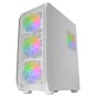 Caja E-atx Torre Gaming Mars Gaming Mc-kx Xxl White Lateral Cristal Templado Frontal Mesh Incluye 5
