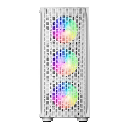 Caja E-atx Torre Gaming Mars Gaming Mc-kx Xxl White Lateral Cristal Templado Frontal Mesh Incluye 5