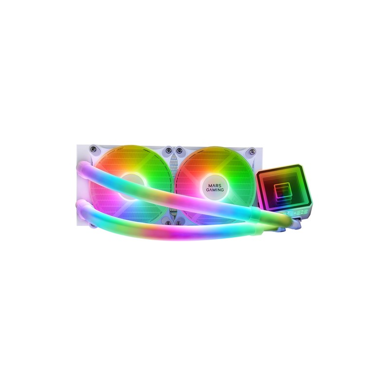 Sistema De Refrigeracion Liquida Mars Gaming Ml-ultra240 White 2x12cm Iluminacion Argb (adressable)