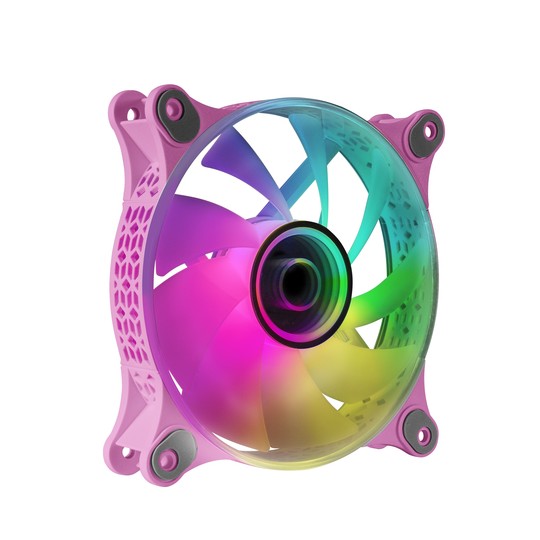 Ventilador Interno Mars Gaming Mf-3d Pink 12x12cm Argb Efecto Espejo Infinito