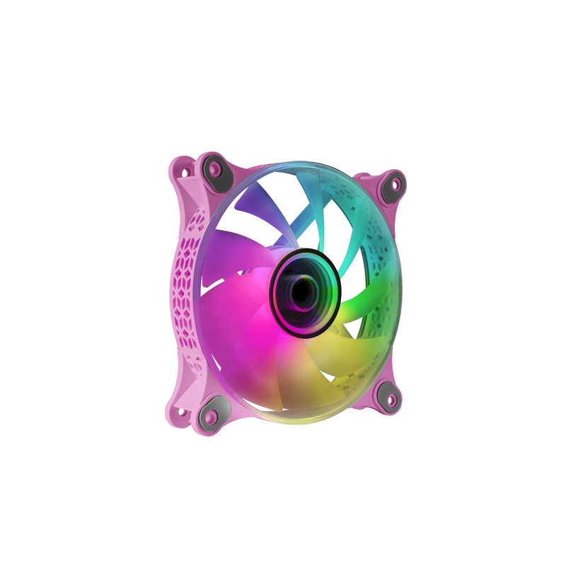 Ventilador Interno Mars Gaming Mf-3d Pink 12x12cm Argb Efecto Espejo Infinito
